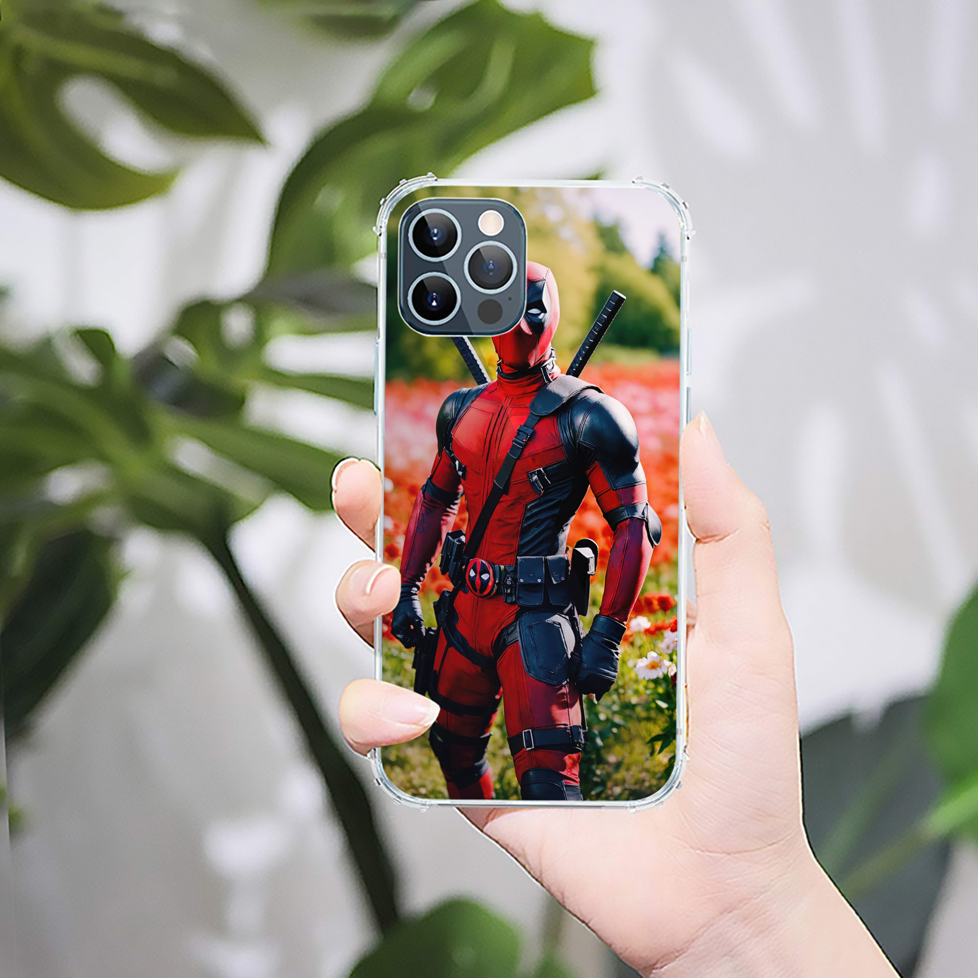 （画像用） Deadpool デッドプール 【iPhone 12シリーズ対応】透明スマホケース（クリアソフトケース）